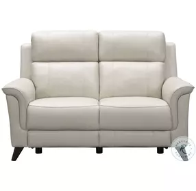 Kester Laurel Cream Leather 63" Power Reclining Loveseat with Power Headrest and USB Charging