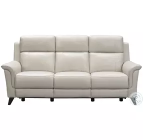 Kester Laurel Cream Leather 86" Power Reclining Sofa with Power Headrest and USB Charging