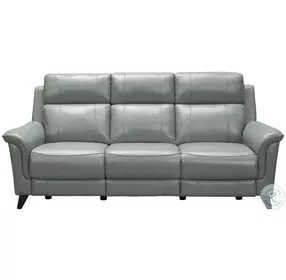 Kester Lorenzo Mint Leather 86" Power Reclining Sofa with Power Headrest and USB Charging