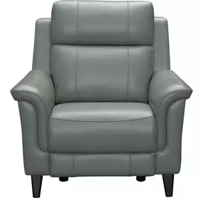 Kester Lorenzo Mint Leather Power Recliner with Power Headrest and USB Charging