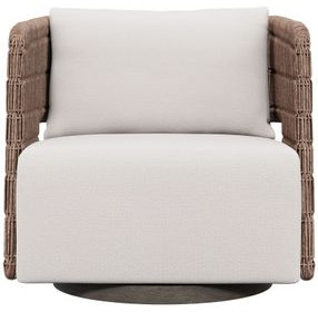 Maldives White Performance Fabric Outdoor Swivel Chair