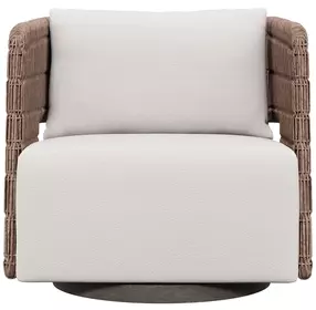 Maldives White Performance Fabric Outdoor Swivel Chair