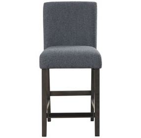 High Line Gray Upholstered Counter Height Chair Set of 2