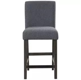 High Line Gray Upholstered Counter Height Chair Set of 2