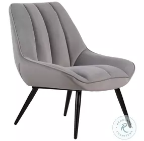 Astrid Gray Velvet Accent Chair