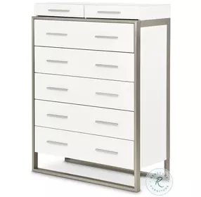 Marquee Cloud White 7 Drawer Chest