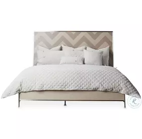 Silverlake Village Washed Oak King Panel Bed