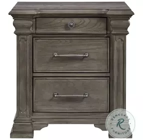 Paterson Grey 3 Drawer Nightstand