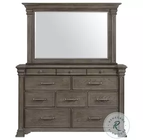 Paterson Grey 10 Drawer Dresser And Mirror