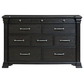 Paterson Black 10 Drawer Dresser