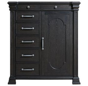 Paterson Black 7 Drawer Door Chest