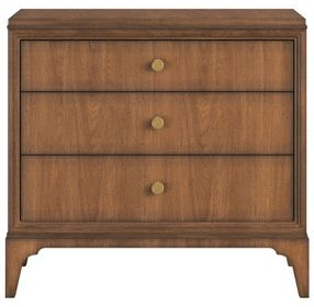 Harbor Lakeside Sepia 3 Drawer Nightstand with USB Charging