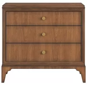 Harbor Lakeside Sepia 3 Drawer Nightstand with USB Charging