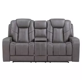 Daniel Gray Triple Power Reclining 77" Loveseat with USB Charging