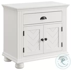 Conaughey White 1 Drawer Nightstand