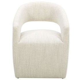 Barrow White Mist Performance Fabric Upholstered Dining Chair