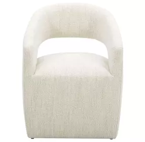 Barrow White Mist Performance Fabric Upholstered Dining Chair