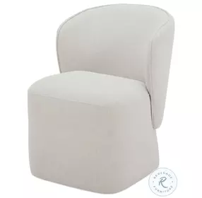 Larson Gray Performance Fabric Swivel Dining Chair
