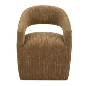 Barrow Amber Glow Performance Fabric Upholstered Swivel Dining Chair