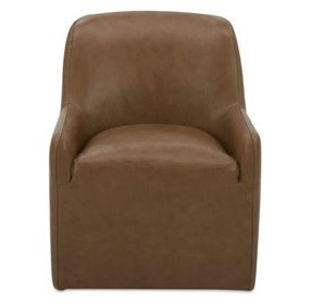Maisie Tan Leather Upholstered Dining Chair