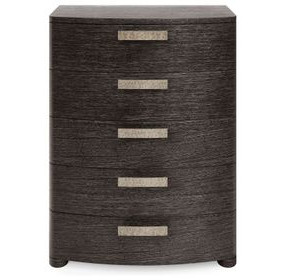 Geneve Brown Tall 5 Drawer Chest
