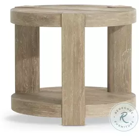 Tribeca Aurum Round Side Table with 1 Storage Self