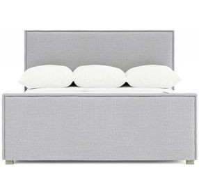 Sawyer Gray Upholstered Queen Panel Bed
