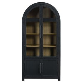 Magnolia Black 4 Door Curio Cabinet