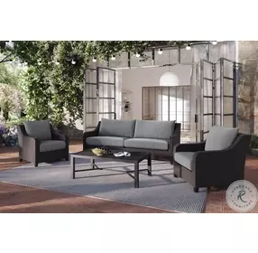 Skye Gray Performance Fabric 4 Piece Outdoor Conversation Set