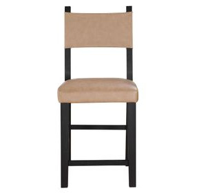 Aubrey Black and Beige Counter Height Chair Set of 2