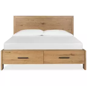 Brookstone Rustic Caramel King Storage Panel Bed