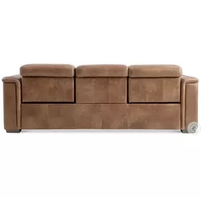 Lioni Brown Leather Power Reclining 94" Sofa
