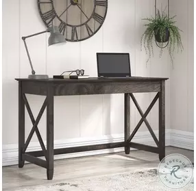 Key West Dark Gray Hickory 48" Writing Home Office Set