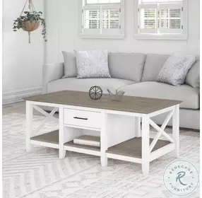 Key West Pure White and Shiplap Gray Occasional Table Set