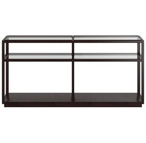 Glaze Cola Rectangular Glass Top Console Table