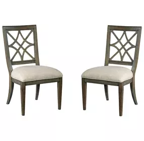 Savona Versaille Painted Upholstered Genieve Side Chair Set of 2