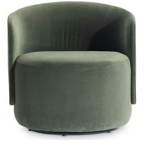 Crosby Green Upholstered Swivel Accent Chair