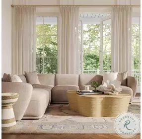 Sylvie Cream Boucle 4 Piece Sectional