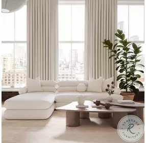 Lulu Cream Boucle Modular LAF Sectional