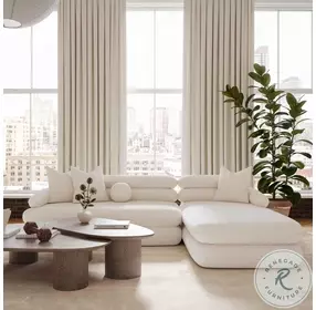 Lulu Cream Boucle Modular RAF Sectional