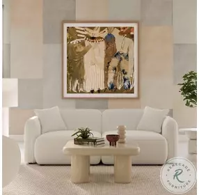 Travie Sand Upcycled Linen Modular Loveseat