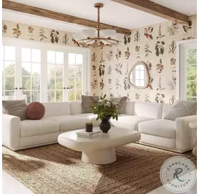 Perry Cream Chenille Modular L Sectional