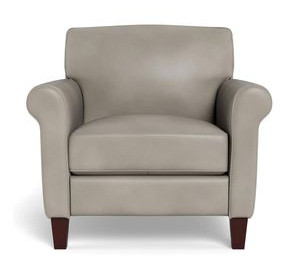 Lachlan Stone Leather Upholstered Accent Chair