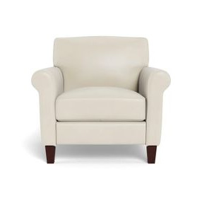Lachlan Vanilla Leather Upholstered Accent Chair