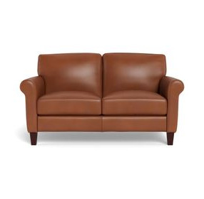 Lachlan Nutmeg Leather 60" Loveseat