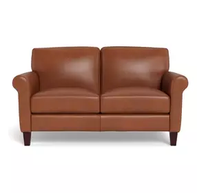 Lachlan Nutmeg Leather 60" Loveseat