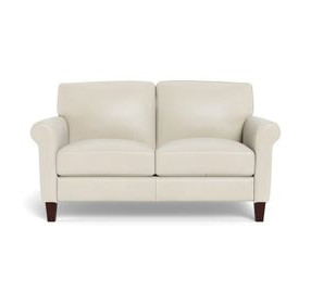 Lachlan Vanilla Leather 60" Loveseat