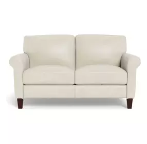 Lachlan Vanilla Leather 60" Loveseat
