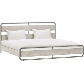 Zest Light Oak and Gray Queen Platform Bed