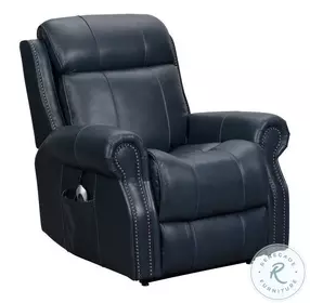 Langston Venzia Blue Power Lift Recliner with Power Headrest And Lumbar